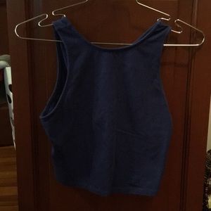 Blue crop tank